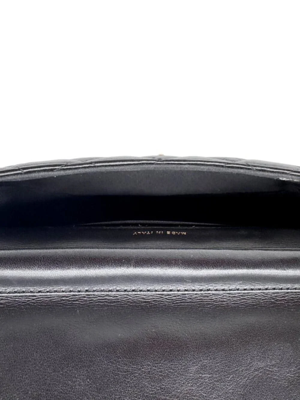 Chanel  Coco Mail Quilted Calfskin Leather Clutch With Chain Black